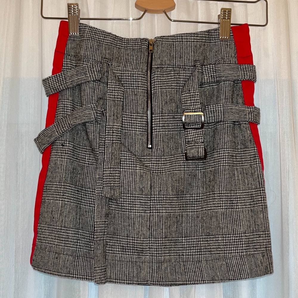 LF Plaid Mini Skirt with Red Sides